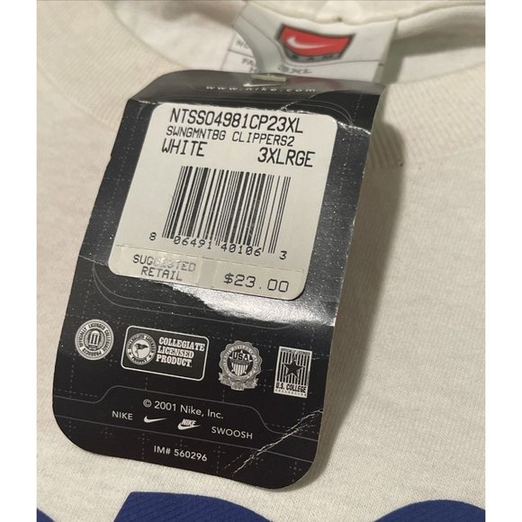 Vintage 2001 3XL Nike Team Lamar Odom LA Los Angeles Clippers NBA T-Shirt NWT - Picture 8 of 11